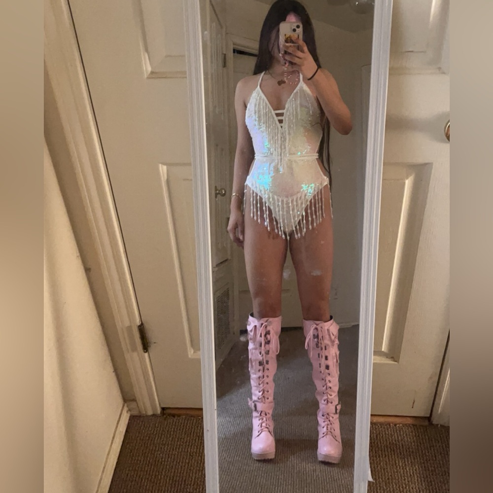 Pink Rave Boots